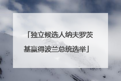 独立候选人纳夫罗茨基赢得波兰总统选举